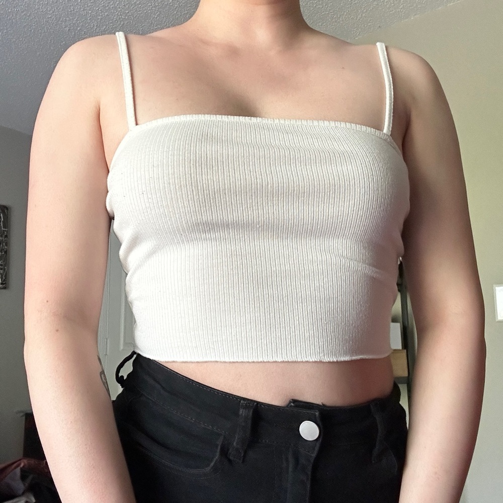 Forever 21 white crop top